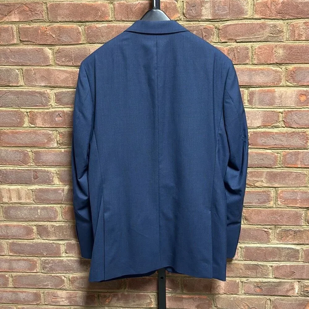 Jos. A. Bank Men’s Blue 100% Wool Traveler Slim Fit Suit Size 40L 34Rx33.5